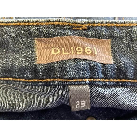 DL1961 Jeans Size 29 High Rise Boho Festival Hippie Ankle Cropped Raw Hem - Picture 6 of 8
